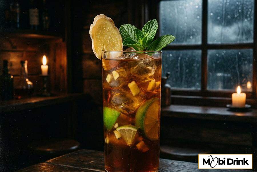 Drink tormenta negra z piwem imbirowym