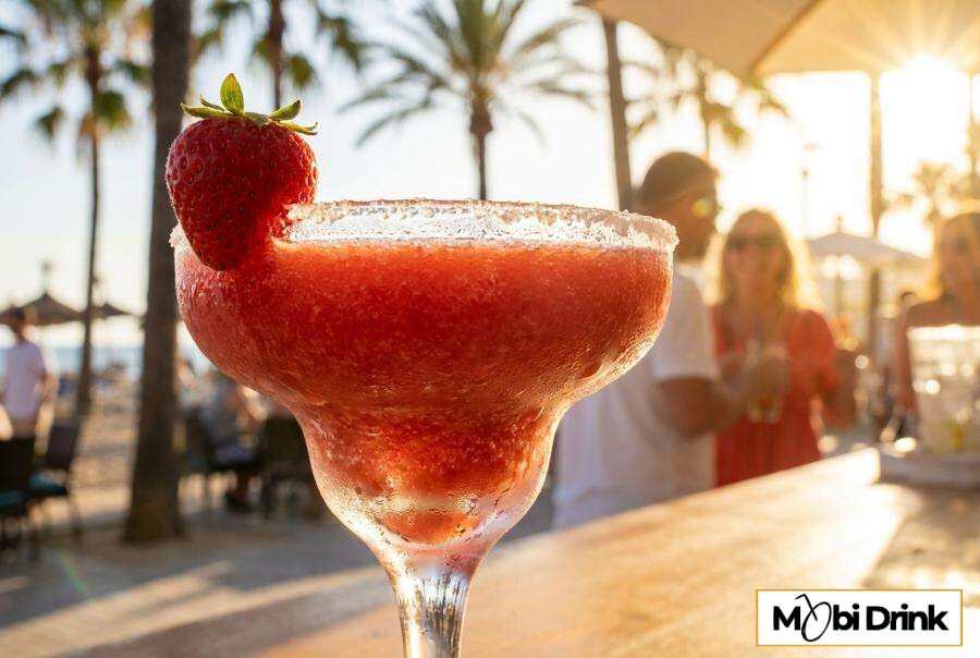 Mrożone Truskawkowe Daiquiri w kieliszku