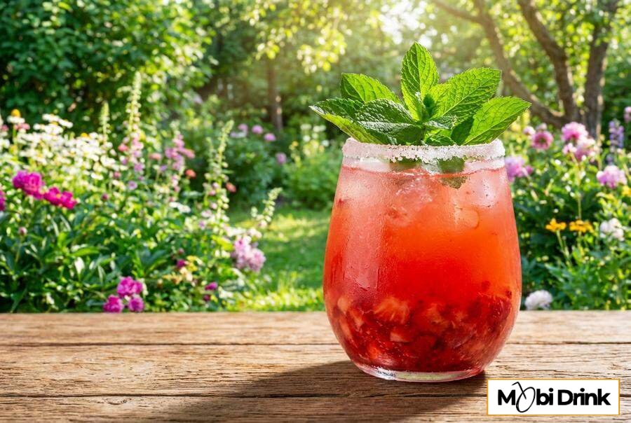Letni Truskawkowy Spritz ze świeżych owoców