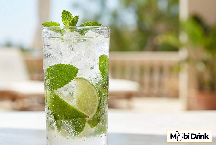 Klasyczne bezalkoholowe mojito z miętą i limonką.