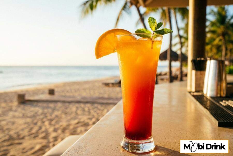 Warstwowy drink Vodka Sunrise z grenadyną