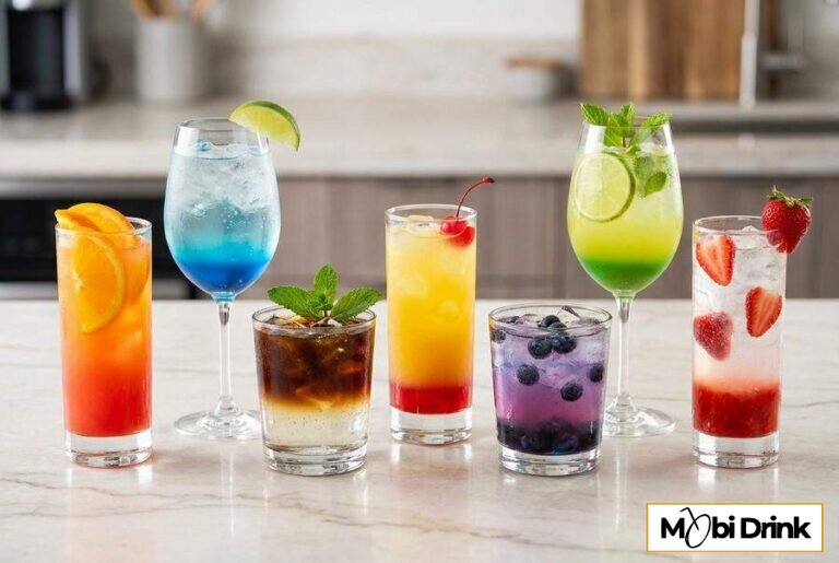 Warstwowe drinki bezalkoholowe