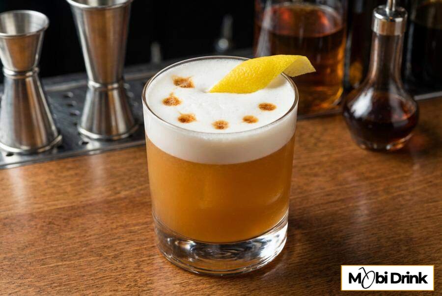 Whiskey Sour z pianką i bittersem