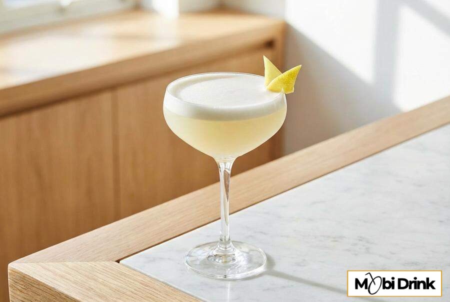Elegancki drink White Lady z pianką
