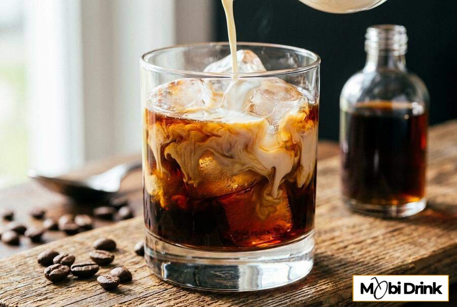 Warstwowy drink White Russian ze śmietanką