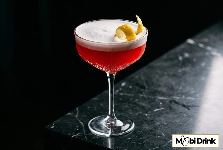 Elegancki koktajl Wiśniówka Sour z pianką