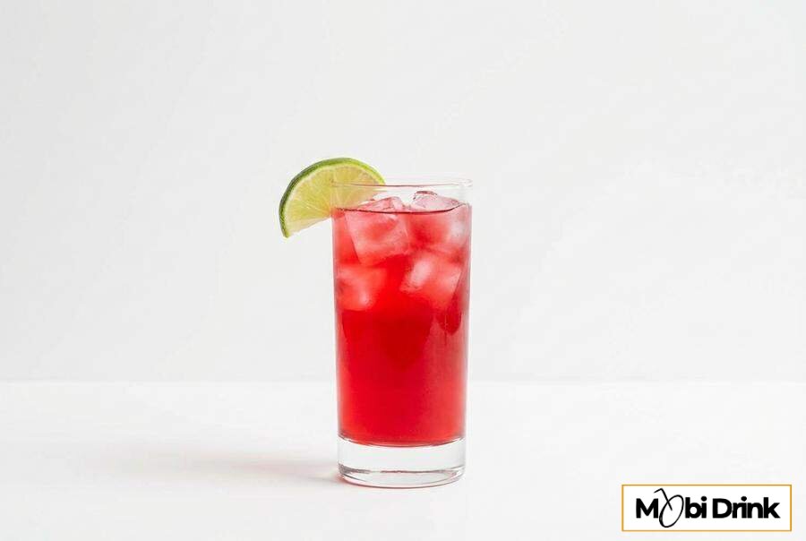 Czerwony drink Woo Woo z limonką