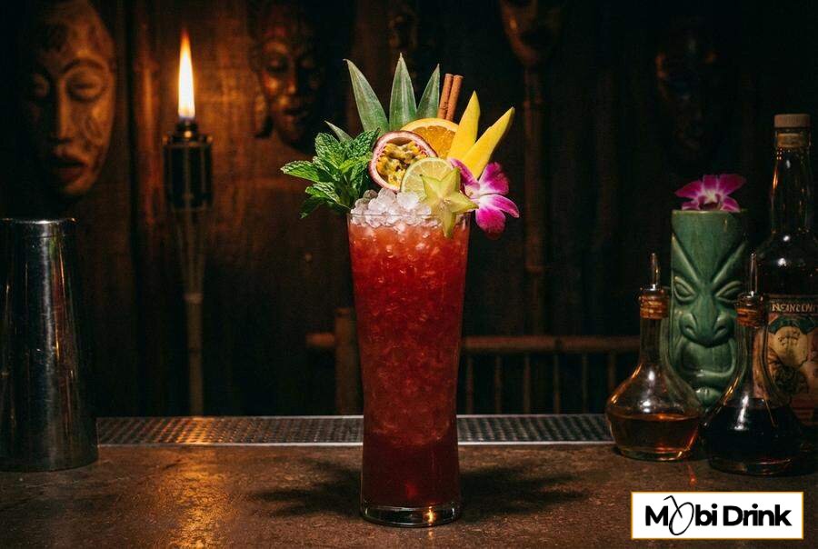 Mocny drink zombie w stylu tiki